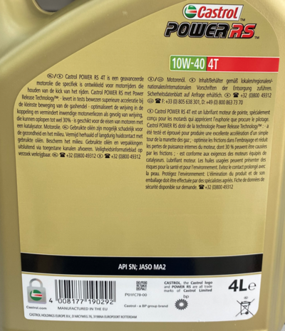 Castrol Power RS 4T 10W-40 4L