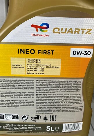 Total Quartz Ineo First 0W-30 (5 liter)